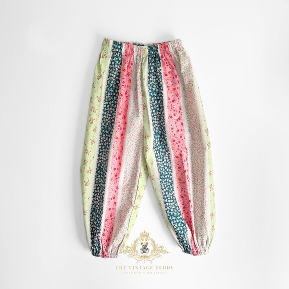 Other - NWT Pretty Girls Luna Pants Comfy Loose Fitting Bohemian Floral Patchwork 18-24M